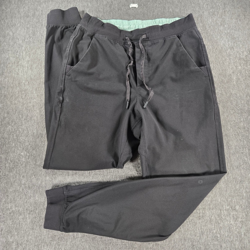 Birddogsโ Joggers Mens Large Black Linerless Drawstring Cuffs Performance Golf
